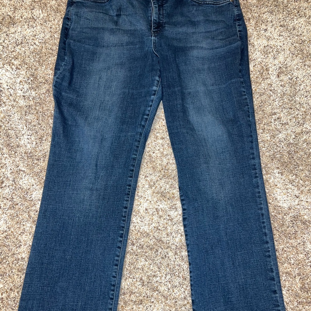 NYDJ Jeans 18W Marilyn Straight Dark Wash Stretch Plus LiftTruck